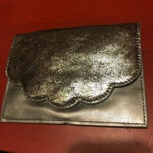 Anthropologie Silver Iridescent Wallet